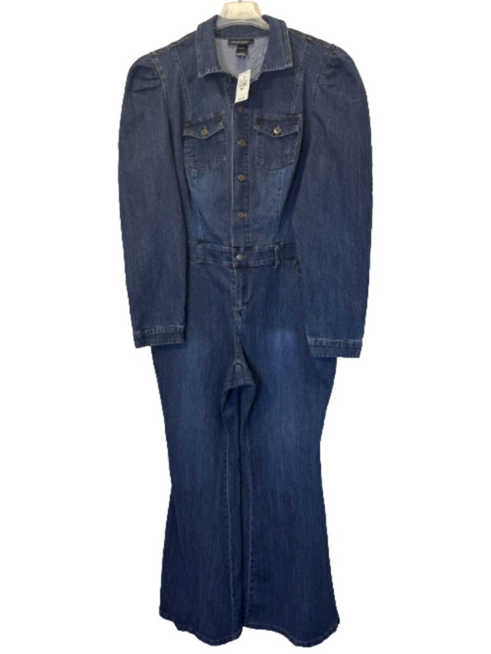 Women Sport Blue Demin Jumpsuit Size: 12